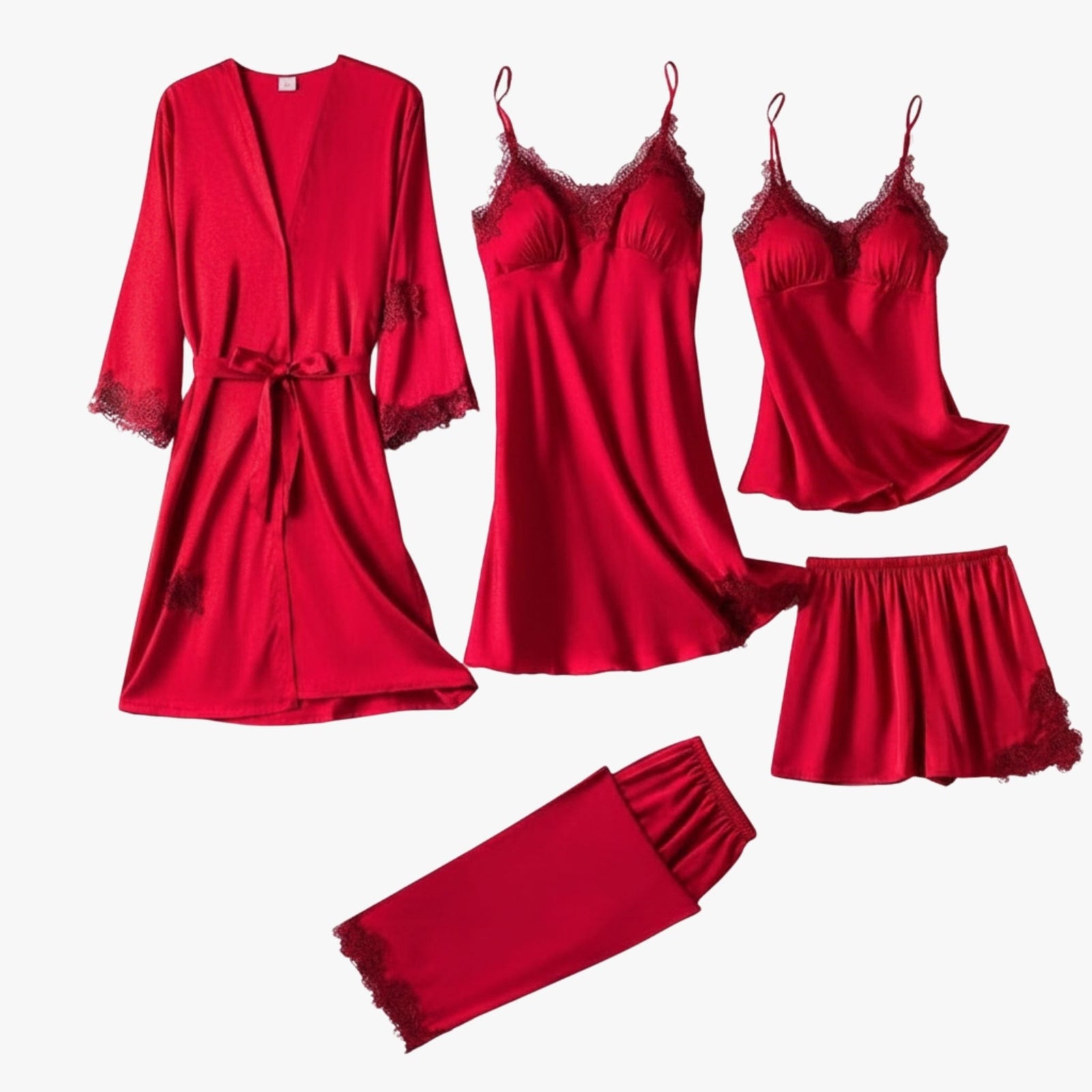 Zachte Zijde-look Stijl Pyjamaset