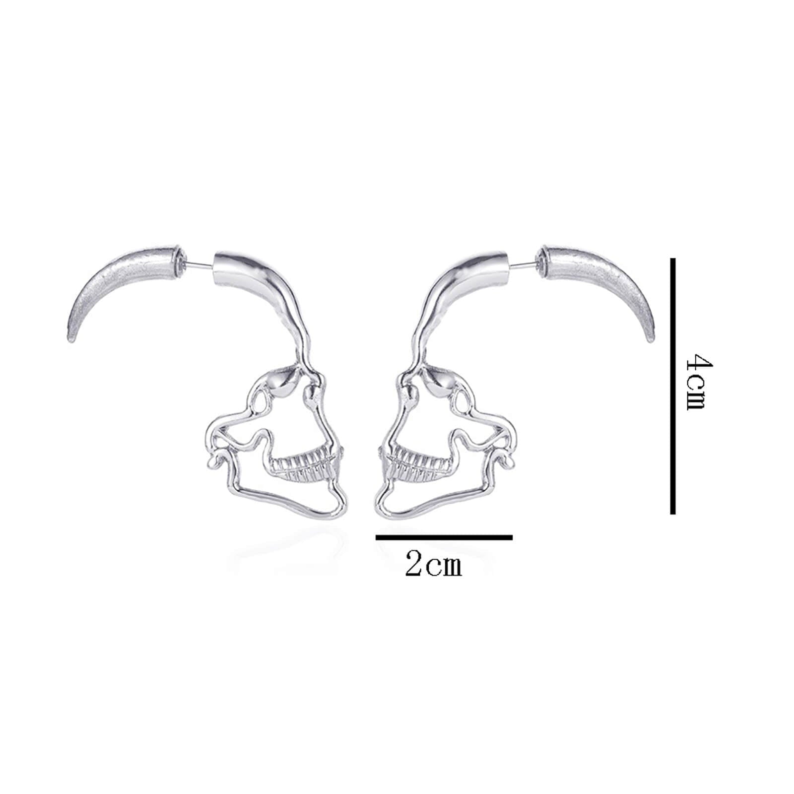 Holle Schedel Stud Oorbellen