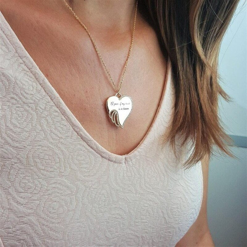 Engel vleugel hart ketting