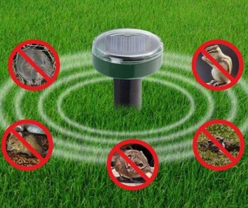 Mollenverjager op zonne-energie