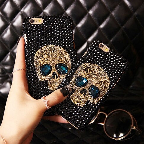 Skull Face Diamanten Etui
