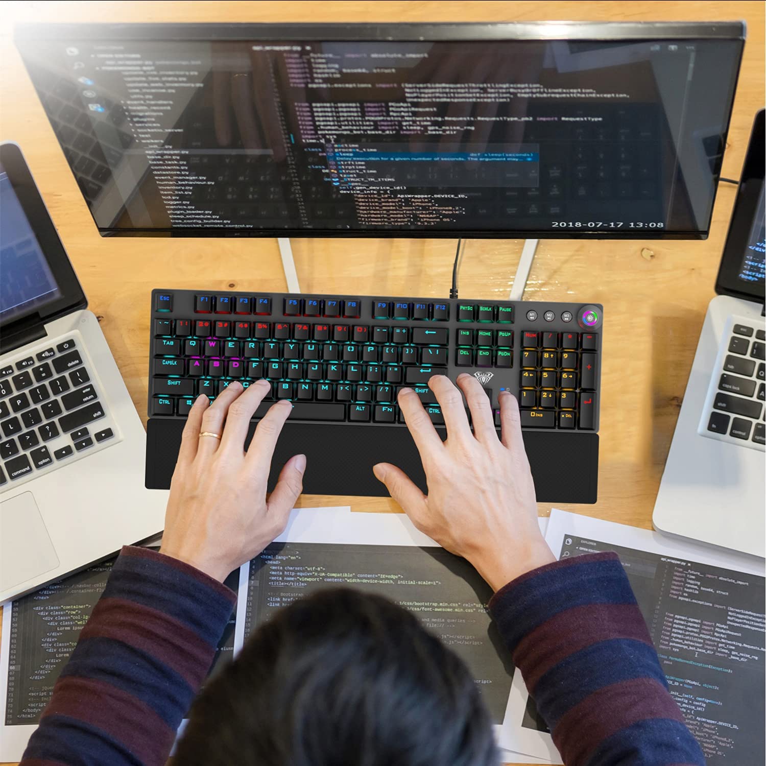 Mechanisch bedraad gaming toetsenbord