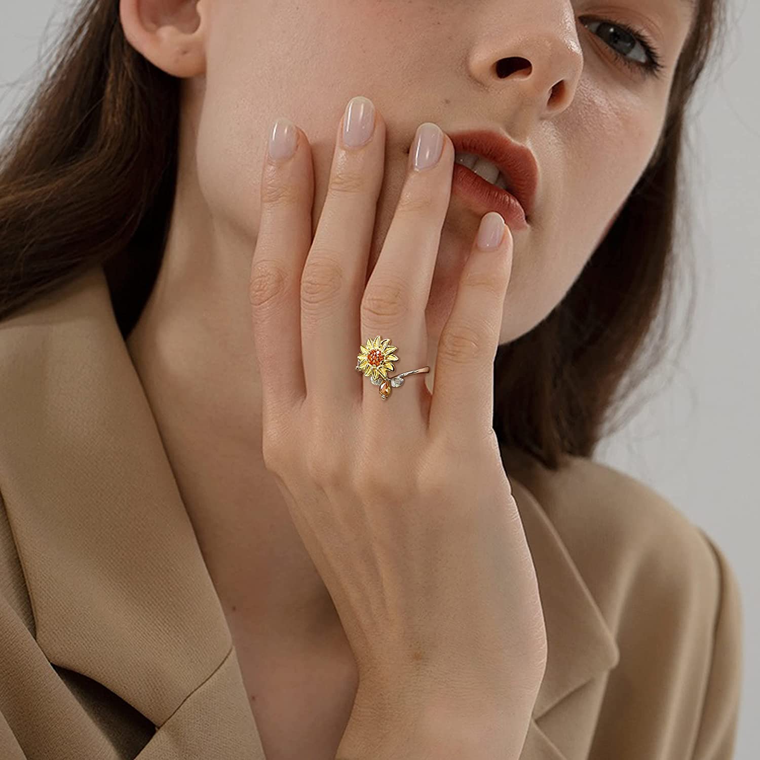 Zonnebloem Fidget Ring