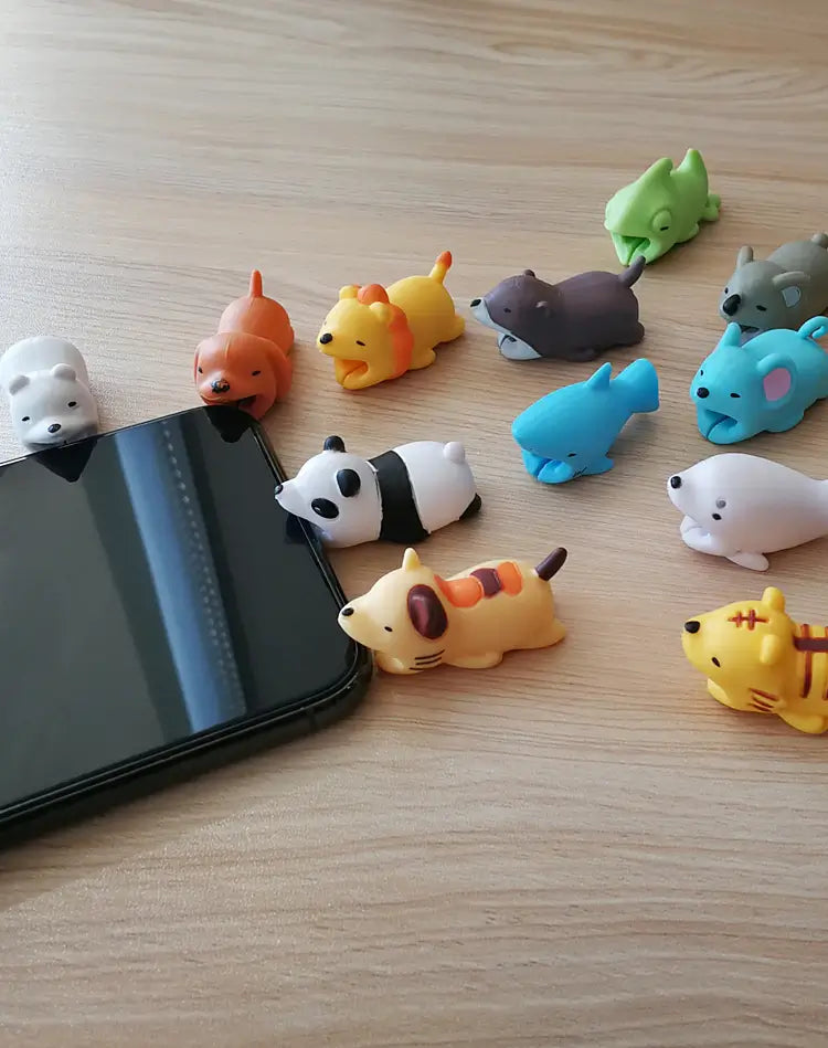 Schattige dieren bijt kabel beschermer