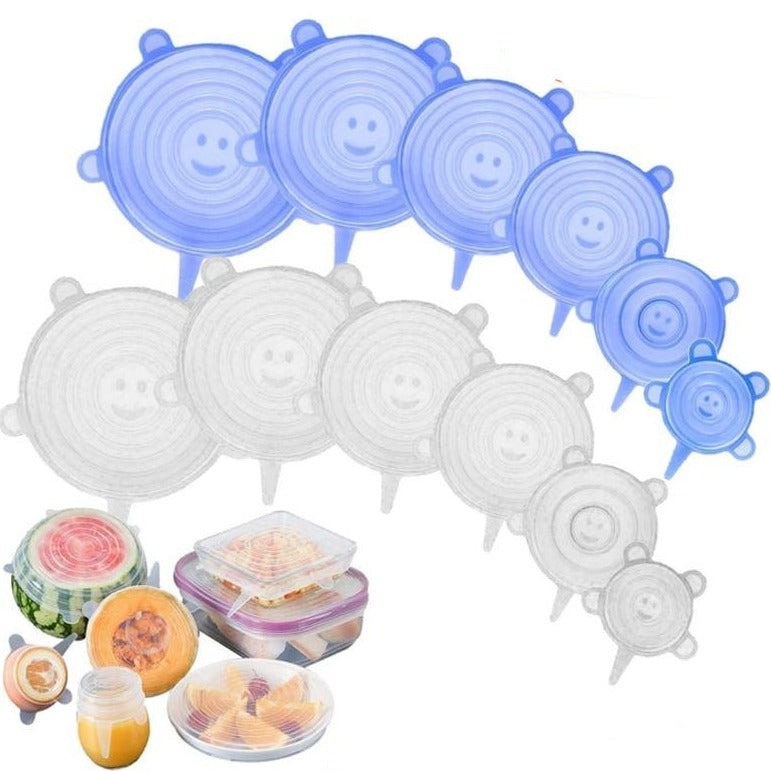 Herbruikbare Voedseldeksels (6 of 12 stuks set)
