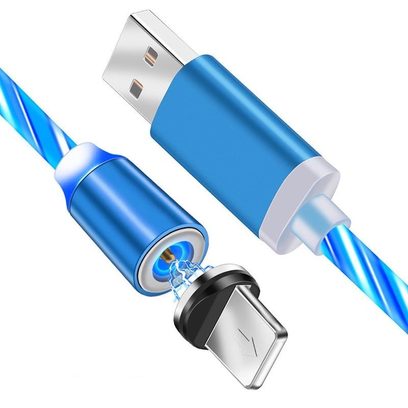iGlow Gloeiende LED Magnetische 3 in 1 USB Oplaadkabel