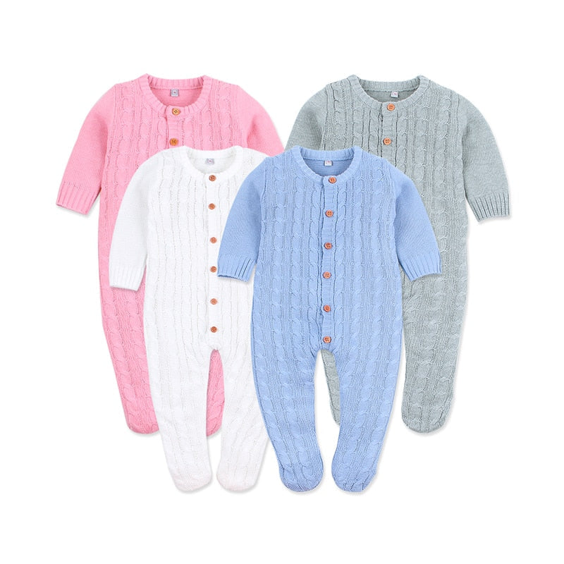 Gebreide baby romper