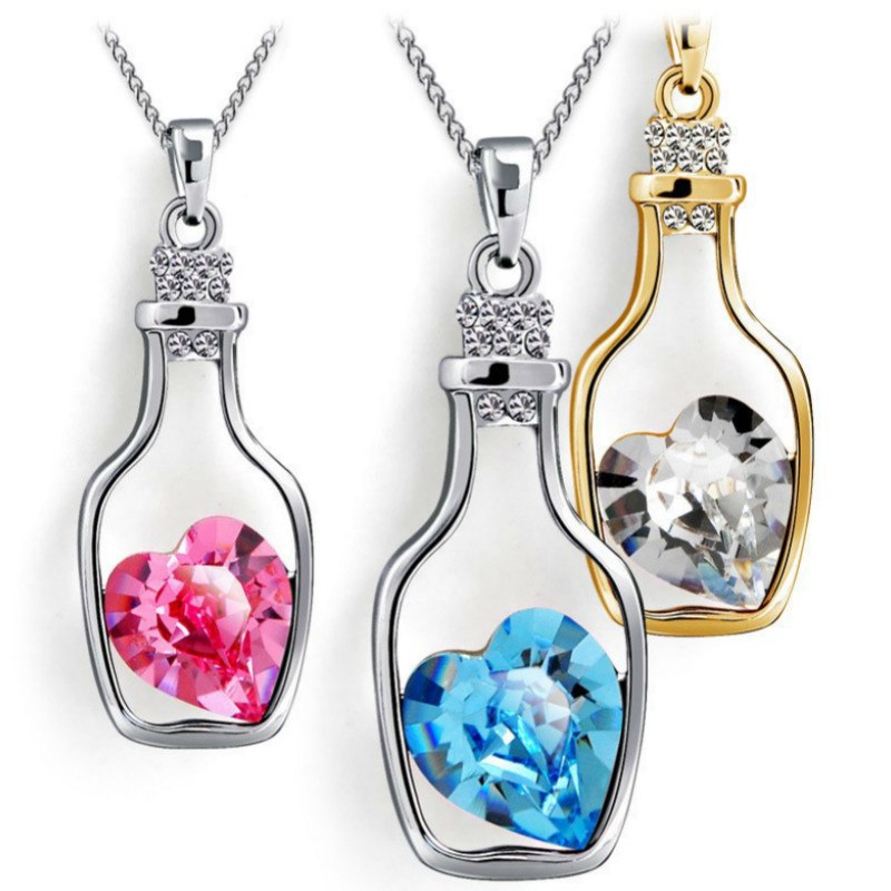 Drift Bottle Kristal Hart Ketting