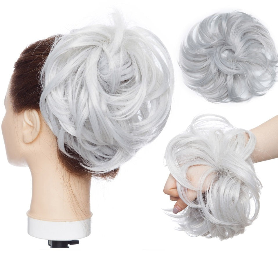 Rommelige knot haar scrunchie