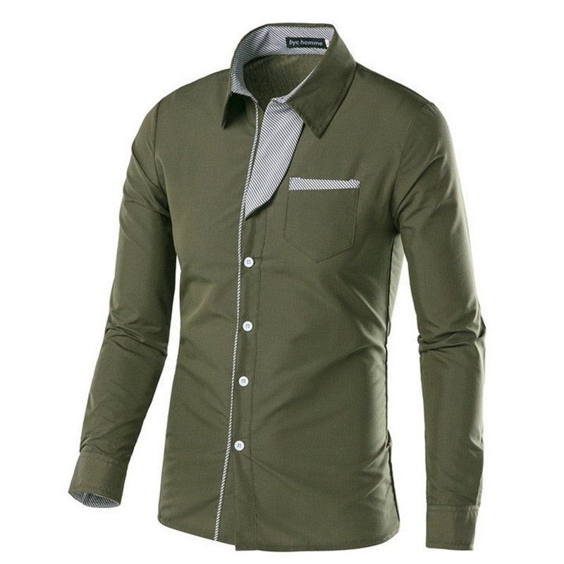 Heren Slim Fit Lange Mouwen