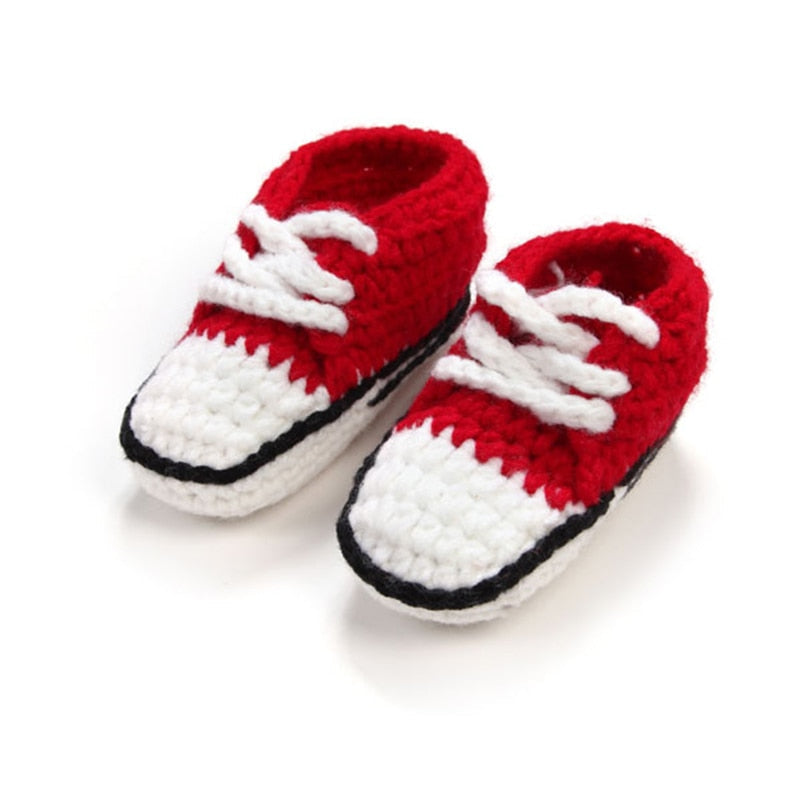 Gebreide veterschoenen