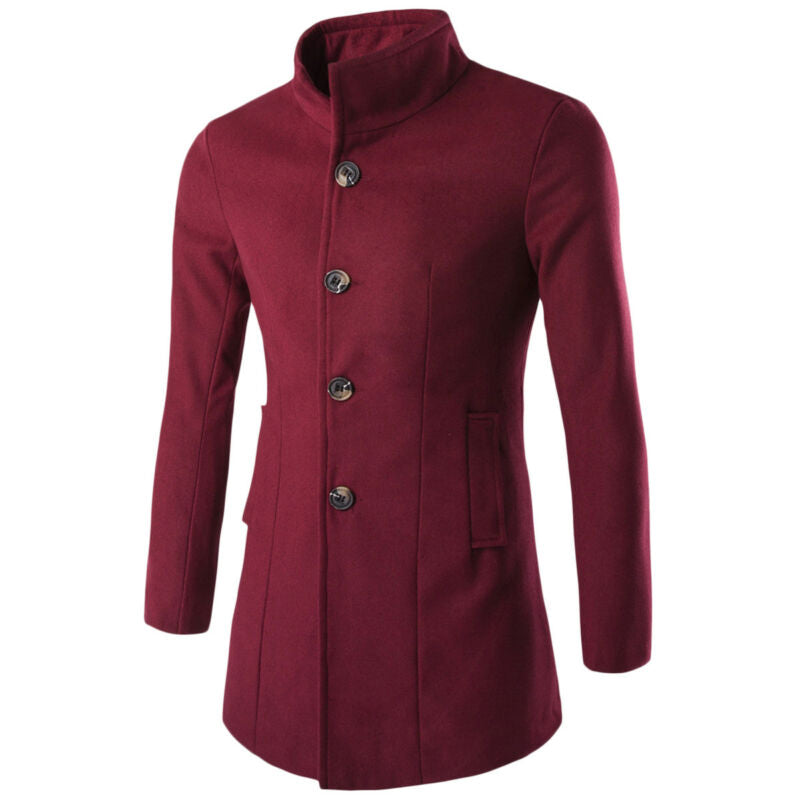 Heren Trench Coat met opstaande kraag