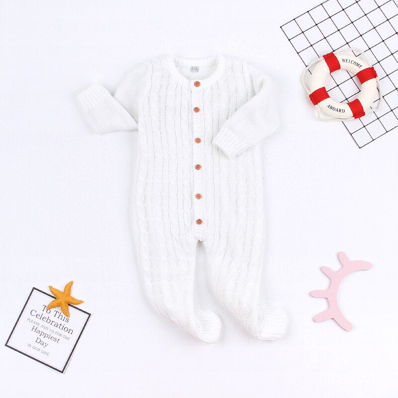 Gebreide baby romper