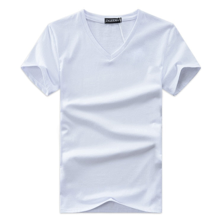 Heren Slim Fit V-hals T-shirt