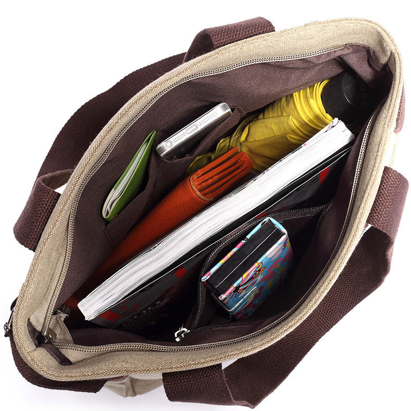 Kat Geborduurde Canvas Tas