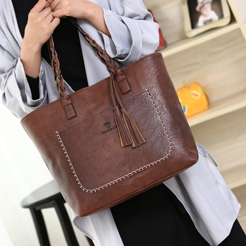 Leren Stijl Schoudertas voor dames