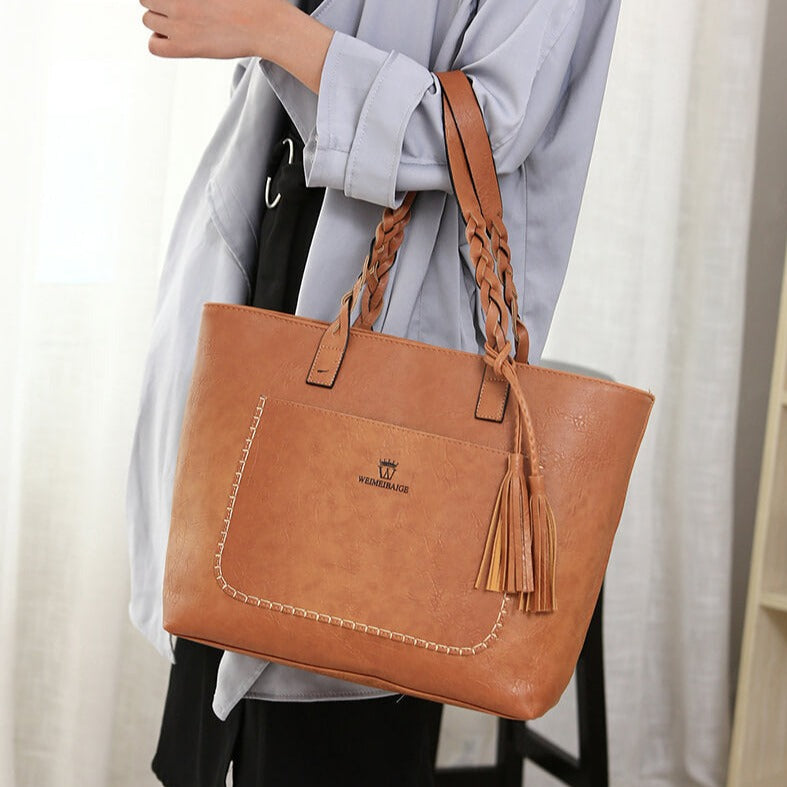 Leren Stijl Schoudertas voor dames