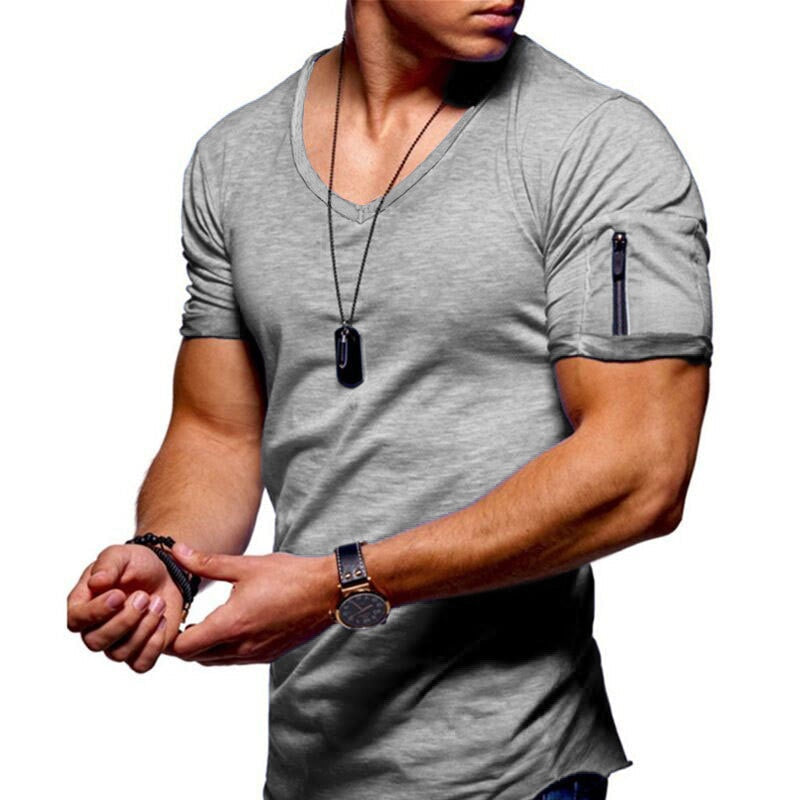 Mannen V-hals Muscle T-Shirts