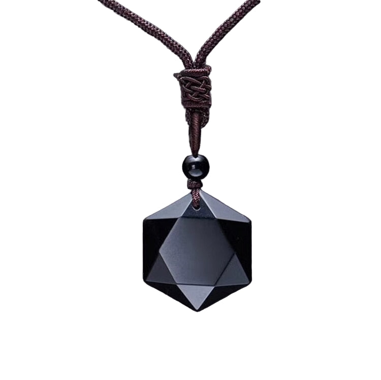 Obsidiaan Tibetaanse metafysische ketting