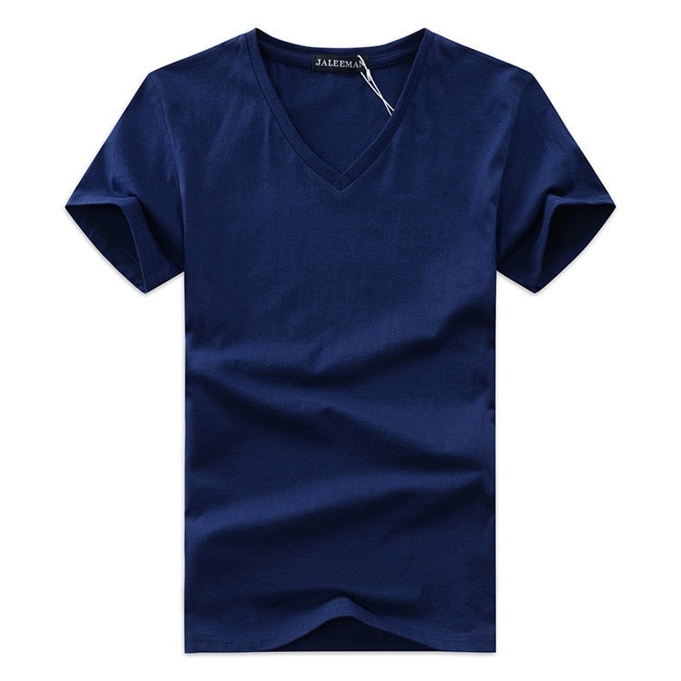 Heren Slim Fit V-hals T-shirt