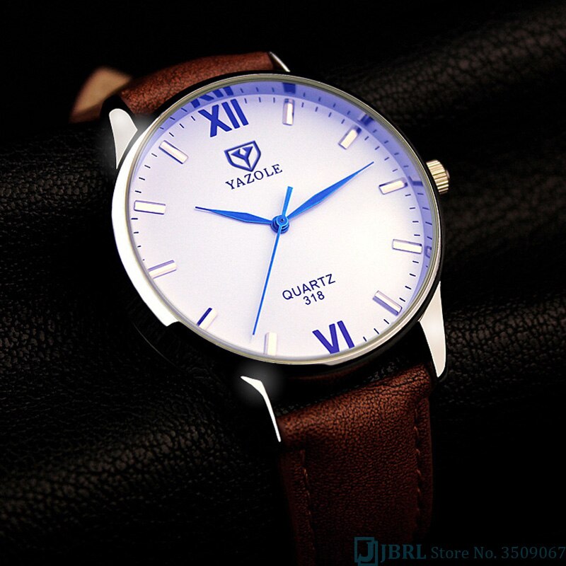 Heren Lederen Stijl Armband Polshorloge