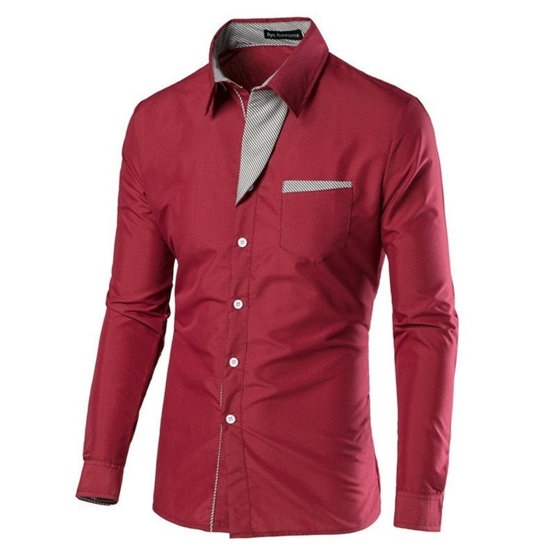 Heren Slim Fit Lange Mouwen