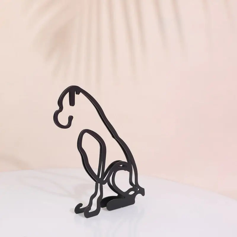 Minimalistische Hond Kunst Sculptuur