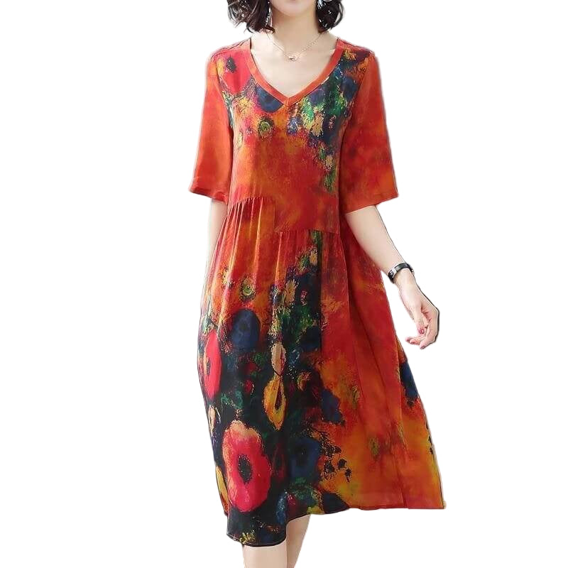 Echt Zachte Zijde Jurk