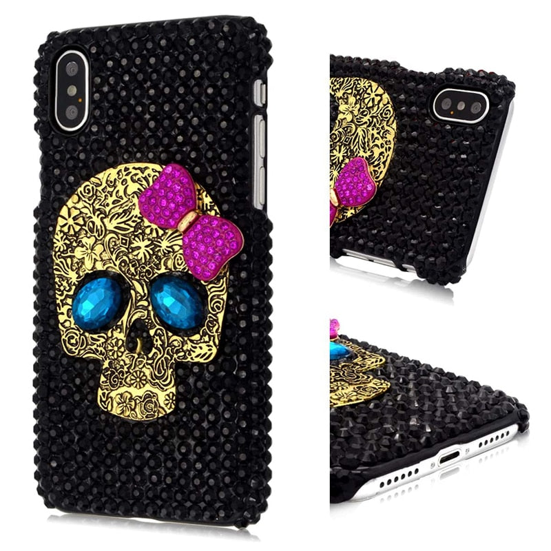 Skull Face Diamanten Etui