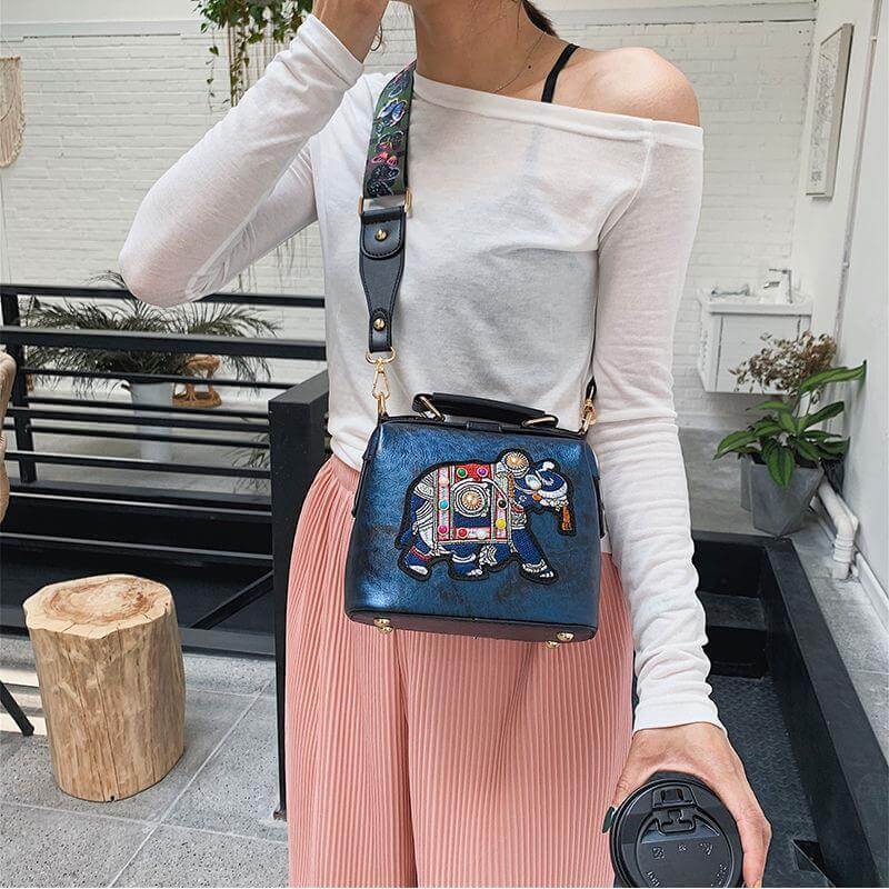 Mandala Geborduurde Tas