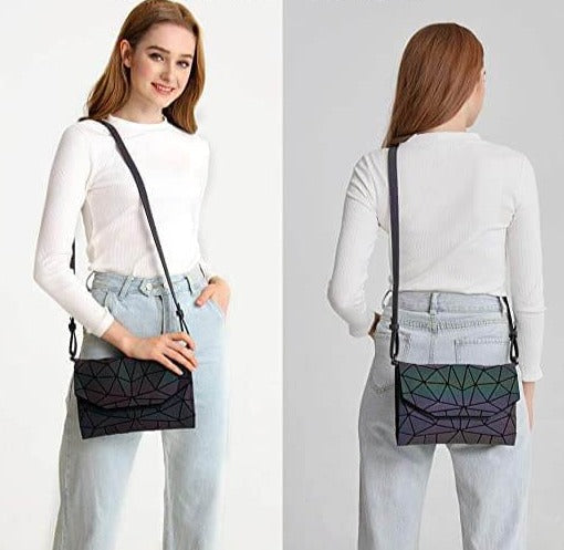 Geometrische Lichtgevende Crossbody Tas