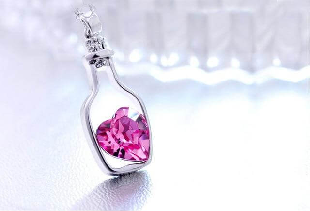Drift Bottle Kristal Hart Ketting
