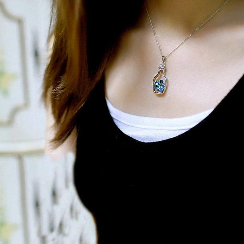Drift Bottle Kristal Hart Ketting