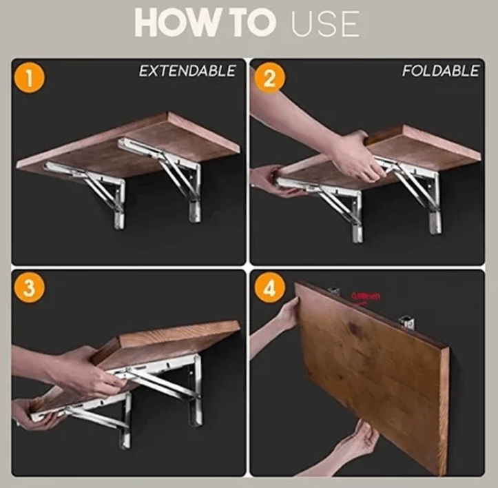 Opvouwbare Muur Plank Beugel (2stuks)