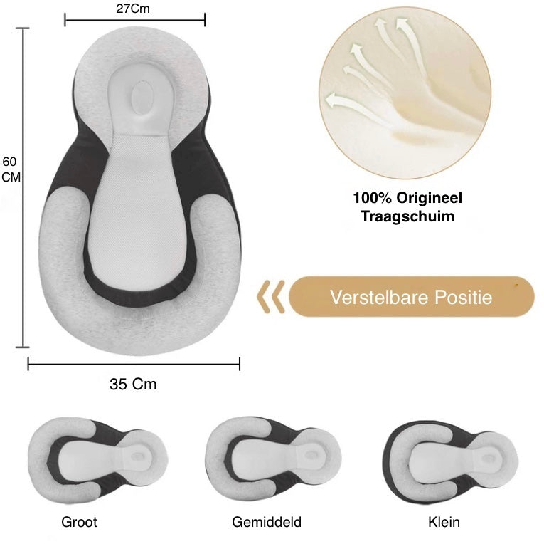 Draagbaar Baby Bed | Anti-vlakke Hoofd