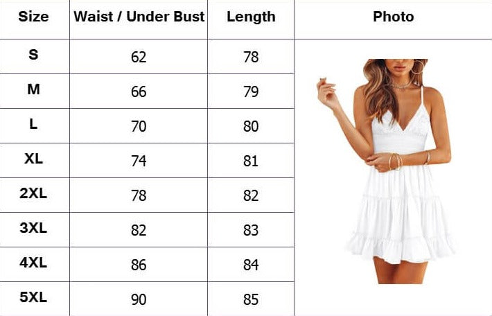 Vrouwen V-hals Spaghetti Strap Jurk