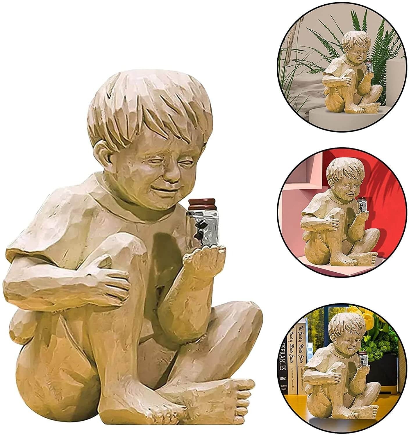 Kinderen met Zonnevlammetjes Tuinbeelden