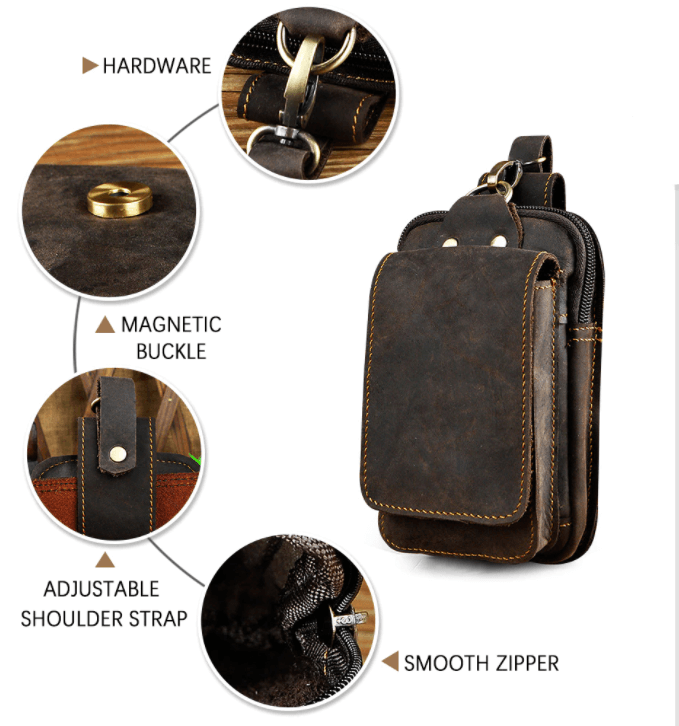 Lederen Stijl Heren Waist Bag