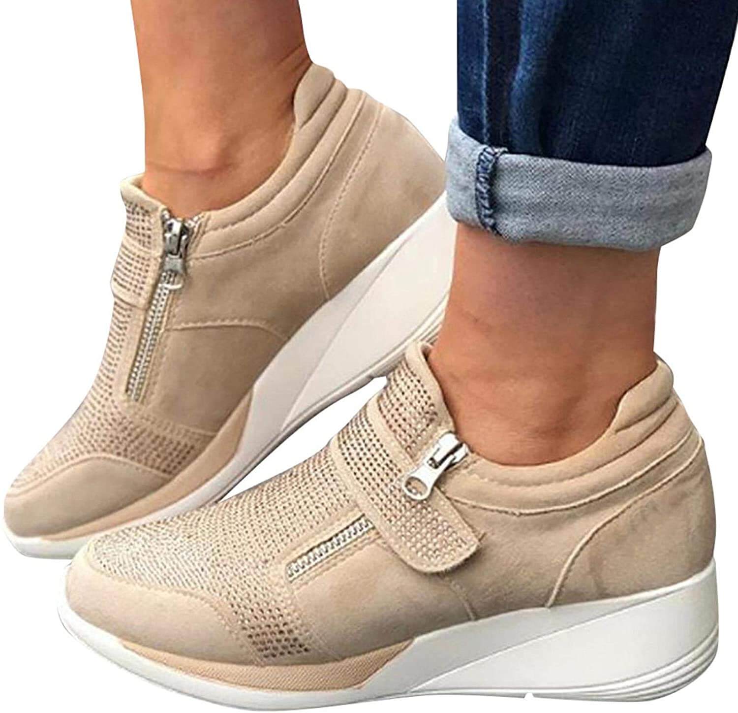 Dames Rits Platform Sneakers