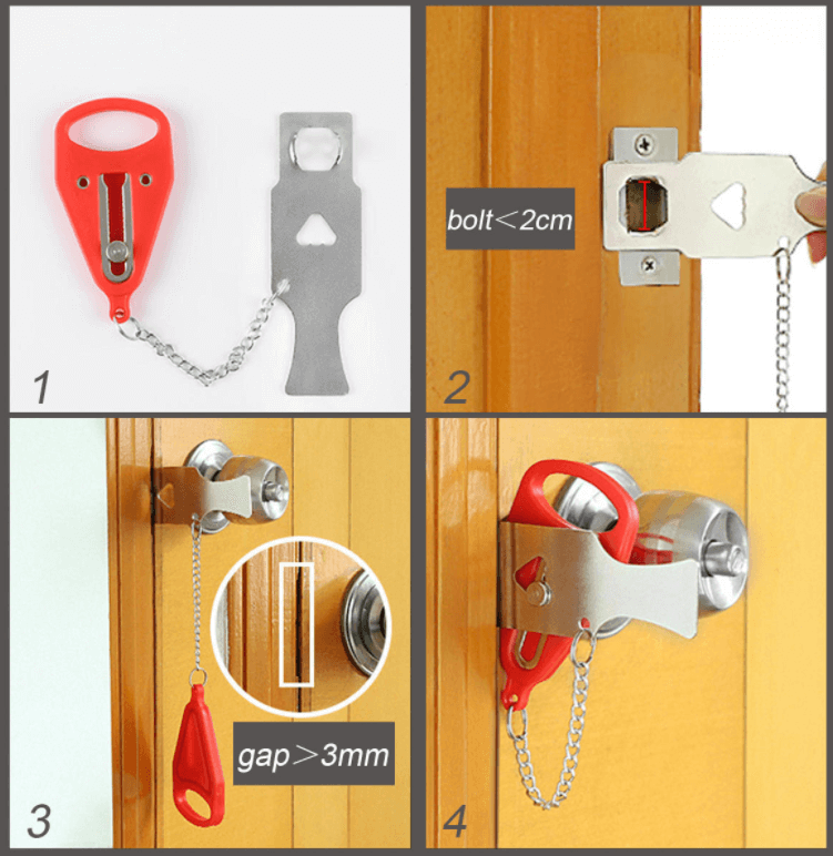 Anti-Diefstal Draagbare Deurslot