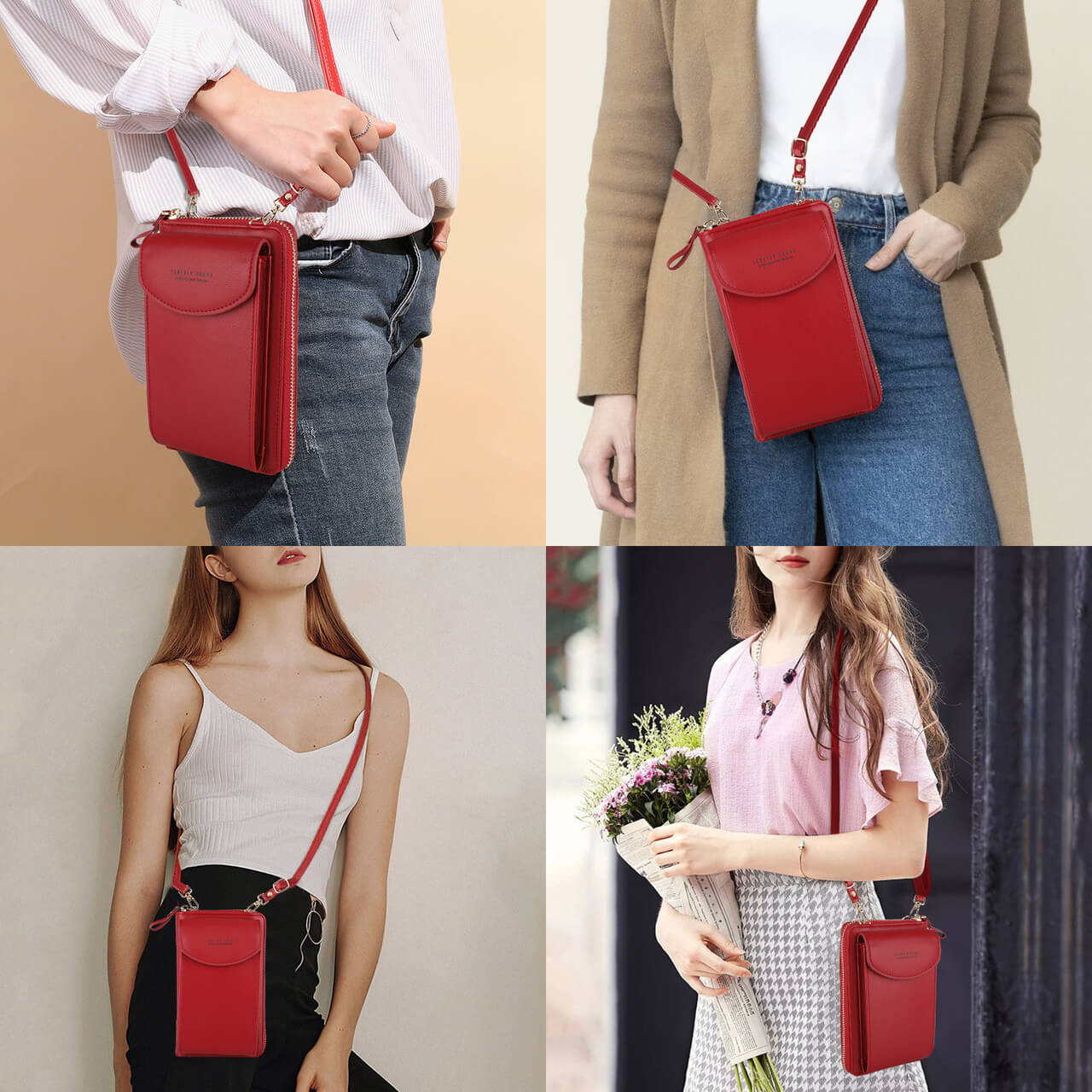 Vrouwen Crossbody Clutch Telefoon Portemonnee