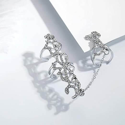 Meerdere Vinger Stack Knokkel Band Crystal Ring