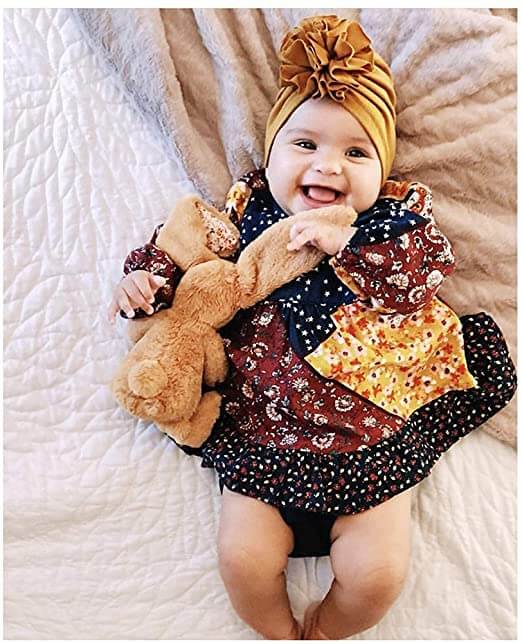 Ruche Top Baby Tulband Muts