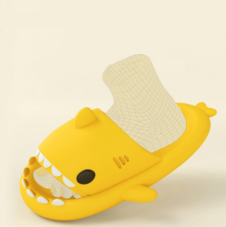 Baby en kinder slippers met haai