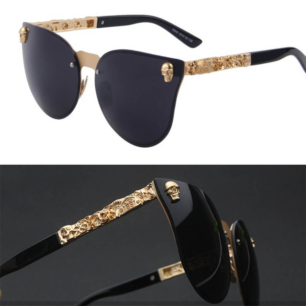 Unisex Schedel Zonnebril