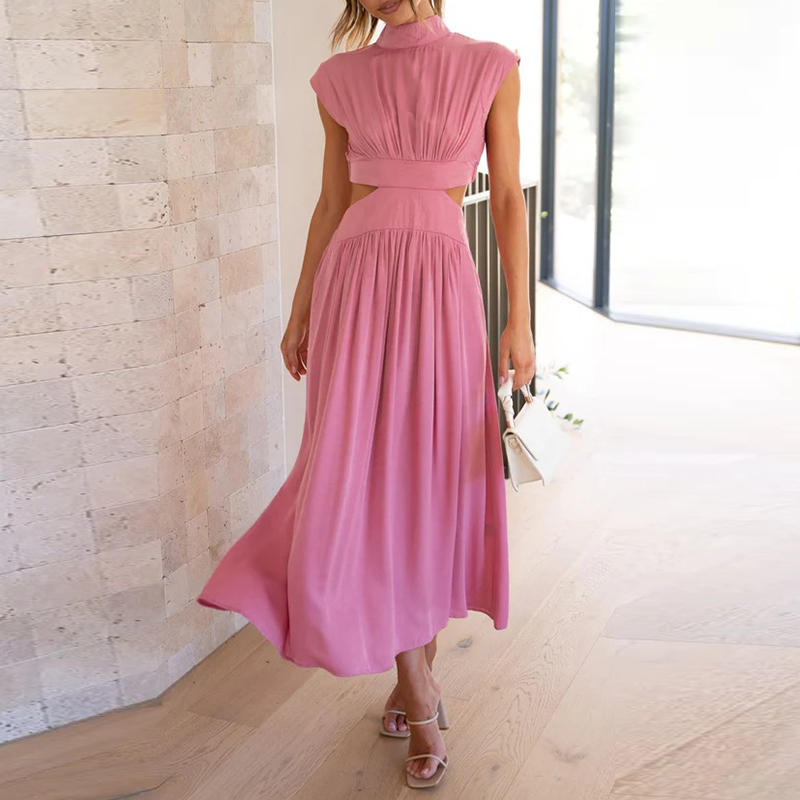 Variant image for Dames Zomerjurk Groen Elegant Katoen Mouwloos Ademend-17