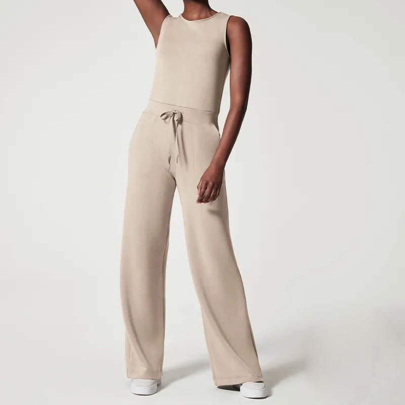 Dames Jumpsuit Luchtig Met Ceintuur Polyester Casual-1