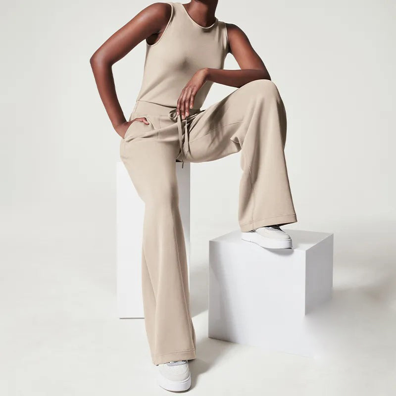 Dames Jumpsuit Luchtig Met Ceintuur Polyester Casual-4