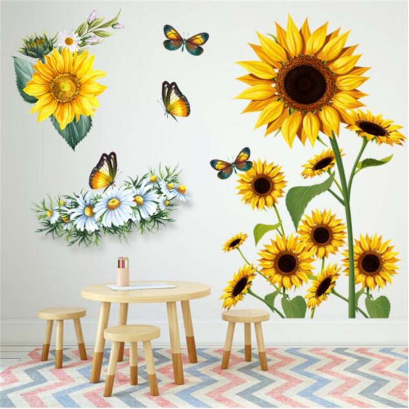Zonnebloem Muurstickers