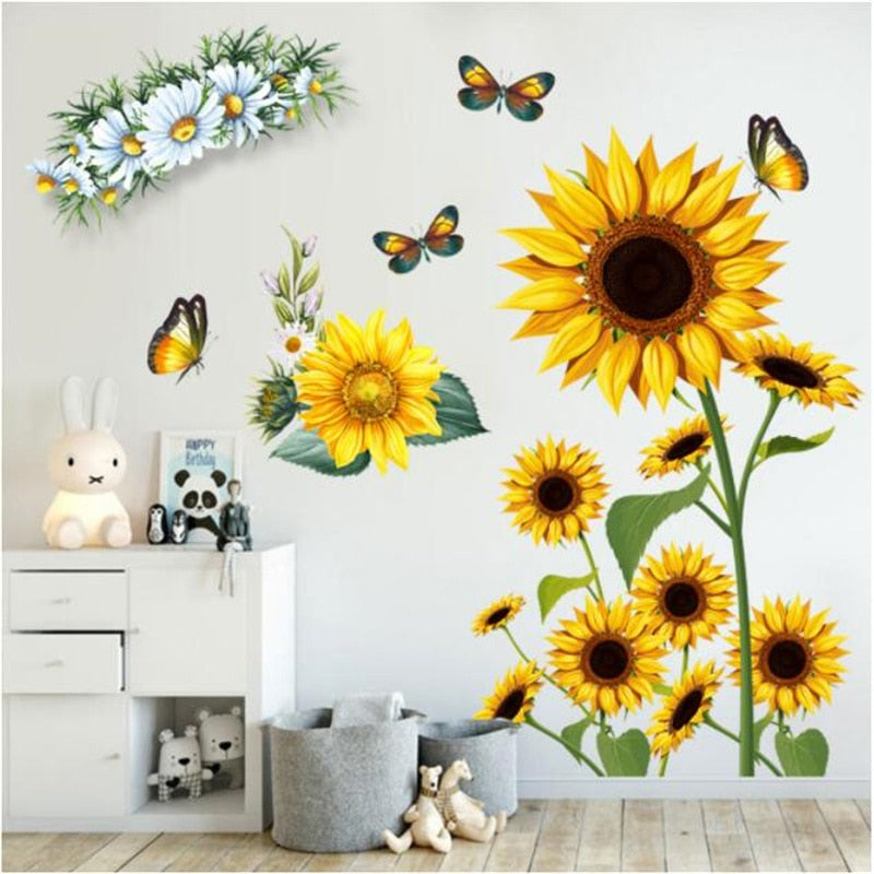 Zonnebloem Muurstickers